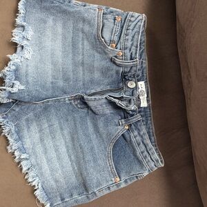 Almost Famous Distressed Blue Jean Shorts